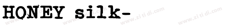 HONEY silk字体转换